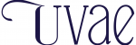 Uvae in dark purple script letters